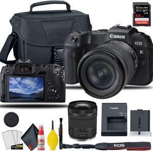 Canon EOS RP Mirrorless Digital Camera with 24-105mm f/4-7.1 Lens, + EOS Camera Bag + Sandisk Extreme Pro 64GB Card + 6AVE Electronics Cleaning Set, and More