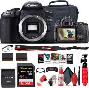 Canon EOS Rebel 850D / T8i DSLR Camera + 64GB Memory Card + Case Starter Bundle
