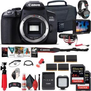 Canon EOS Rebel 850D / T8i DSLR Camera (Body Only)  + 4K Monitor + Mic + More