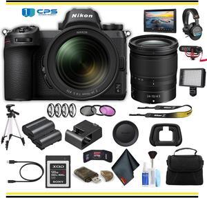 Nikon Z6 Mirrorless Digital Camera with 24-70mm Lens Professional Bundle W/ Bag, Extra Battery, LED Light, Mic, Filters, Tripod, Monitor and More - (Intl Model)