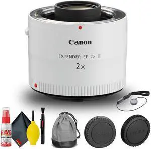 Canon Extender EF 2X III (4410B002) + Cap Keeper + Cleaning Kit Base Bundle