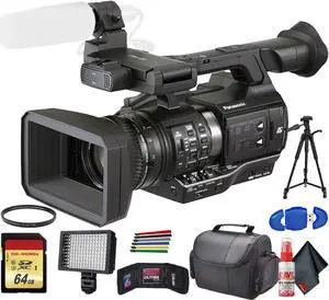 Panasonic AJ-PX270 microP2 Handheld AVC-ULTRA HD Camcorder (AJ-PX270PJ8) With UV Filter, Tripod, Padded Case, LED Light, 64GB Memory Card and More Starter Bundle