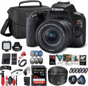 Canon EOS Rebel SL3 DSLR Camera with 18-55mm Lens (Black) (3453C002) Allrounder Bundle