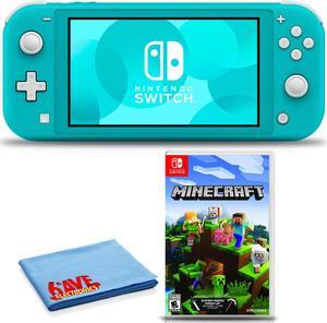 Nintendo Switch Lite Turquoise Bundle Includes Minecraft  6Ave Cleaning Cloth