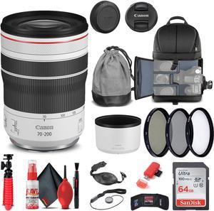 Canon RF 70-200mm f/4L IS USM Lens (4318C002) + Filter Kit + BackPack + More