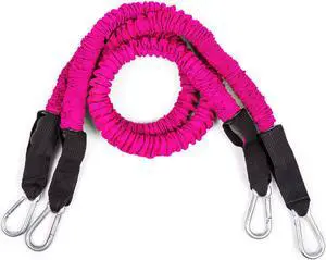 BodyBoss Resistance Bands - Custom Resistance Bands for Total Body Workouts (Pink) Bundle