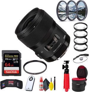 Sigma 35mm f/1.4 DG HSM Art Lens for Canon EF (Extreme Bundle) With Accessories