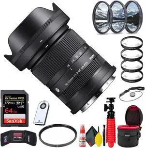 Panasonic Leica DG Vario-Elmarit 8-18mm f2.8-4 Lens Bundle with 67mm Filter Kit