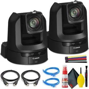 2 x Canon CR-N300 4K NDI PTZ Camera with 20x Zoom - Dual Bundle