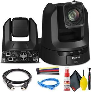 Canon CR-N300 4K NDI PTZ Camera with 20x Zoom (Satin Black) (5157C001) Bundle