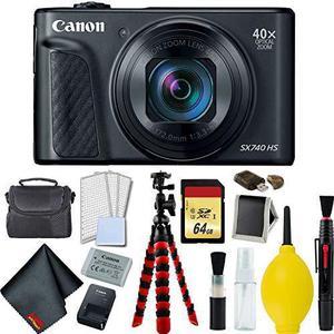 Canon PowerShot SX740 HS Digital Camera Black Complete Bundle  Intl Model