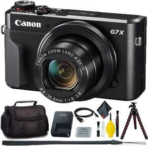 Canon PowerShot G7 X Mark II Point and Shoot Digital Camera  Extra Battery  Digital Flash  Camera Case  128GB Class