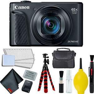 Canon PowerShot SX740 HS Digital Camera Black Accessory Bundle  Intl Model