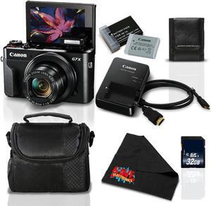 Canon PowerShot G7 X Mark II Digital Camera w/1 Inch CMOS Sensor Tilt LCD Screen Touchscreen- Standard Bundle (1066C001)