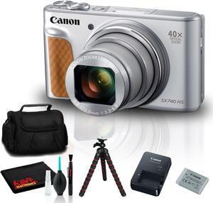 Canon PowerShot SX740 HS Digital Camera (Silver) Includes Carry Case and Tripod Bundle