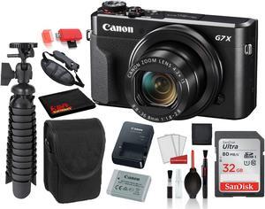 Canon PowerShot G7 X Mark II Digital Camera  with SanDisk 32gb SD card + Camera Case + 12" Tripod + MORE