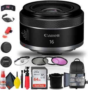 Canon RF 16mm f/2.8 STM Lens (5051C002) + Filter + BackPack + 64GB Card + More