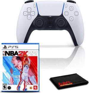 PlayStation 5 DualSense Wireless Controller (White) with NBA 2K22