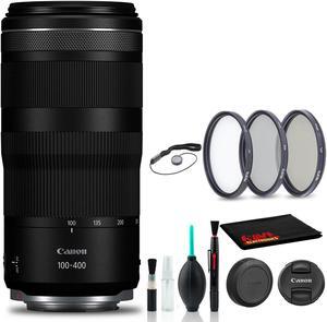 Canon RF 100-400mm f/5.6-8 IS USM Lens (5050C002) + Filter + Cap Keeper + More