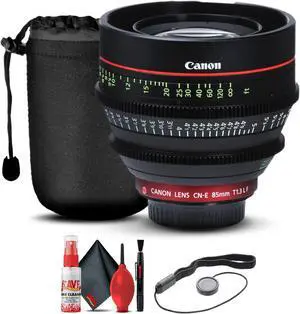 Canon CN-E 85mm T1.3 L F Cine Lens (6571B001) + Lens Pouch + Cap Keeper + More