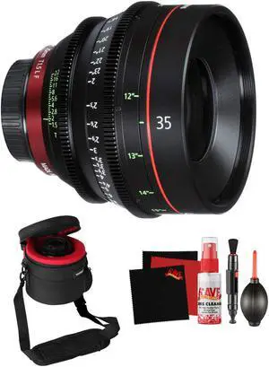 Canon CN-E 35mm T1.5 L F Cinema Prime Lens (EF Mount) Professional Filmmaker Bundle