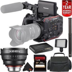 Panasonic AU-EVA1 Compact 5.7K Super 35mm Cinema Camera (International Version) + Rokinon Xeen 14mm T3.1 Lens + Rode NTG Bundle