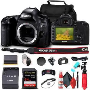 Canon EOS 5DS R DSLR Camera (Body Only) (0582C002) + 64GB Card + More Bundle