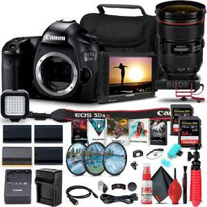 Canon EOS 5DS R DSLR Camera (Body Only) (0582C002) + Canon Lens + More Bundle