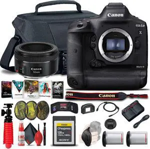 Canon EOS-1D X Mark III DSLR Camera (Body Only) (3829C002) + Canon EF 50mm Lens