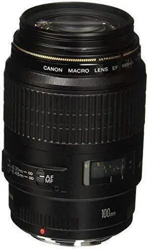 Canon 4657A006-cr EF 100mm F/2.8 Macro USM Fixed Lens for SLR Cameras