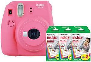 Fujifilm Instax Mini 9 (Flamingo Pink) Instant Camera Kit with (60) Instax Films