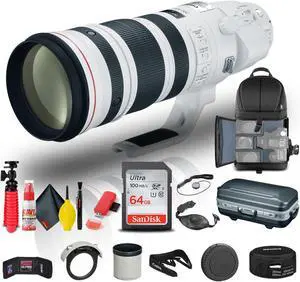 Canon EF 200-400mm f/4L IS USM Extender 1.4x Lens (5176B002) + BackPack + More