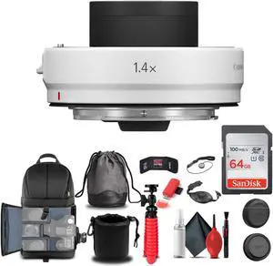 Canon Extender RF 1.4x (4113C002) + BackPack + 64GB Card + Lens Pouch + More
