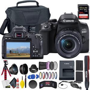 Canon EOS 850D  Rebel T8i DSLR Camera With 1855mm Lens  Extra Lenses  Battery Bundle