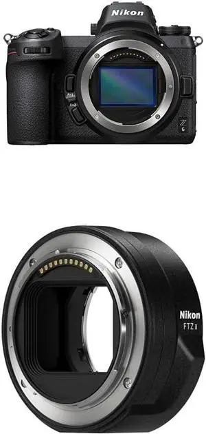Nikon Z6 Full Frame Mirrorless Camera Body with Nikon Mount Adapter FTZ II