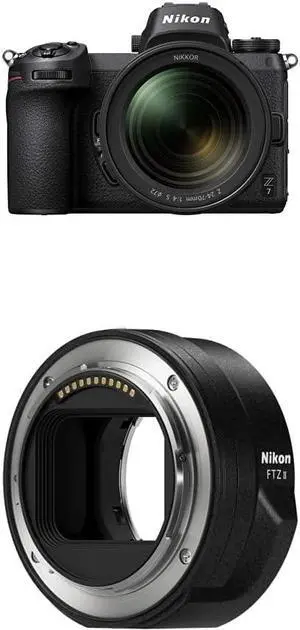 Nikon Z7 FX-Format Mirrorless Camera w/NIKKOR Z 24-70mm f/4 S with Nikon Mount Adapter FTZ II