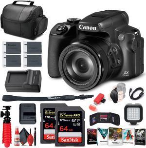 Canon PowerShot SX70 HS Digital Camera (3071C001) + 2 x 64GB Cards + More