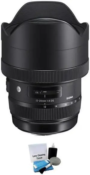 Sigma 12-24mm f/4 DG HSM Art Lens for Nikon F + Cleaning Kit Bundle