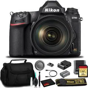 Nikon D780 DSLR Camera with 24-120mm Lens (International Model) with Memory Kit Bundle