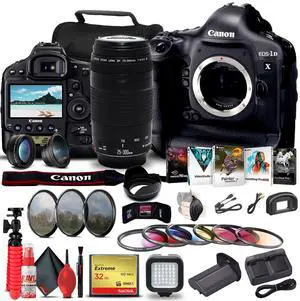Canon EOS-1D X DSLR Camera (Body) 5253B002 + Canon Lens  + More Bundle