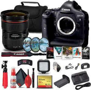 Canon EOS-1D X DSLR Camera (Body Only) + Canon Lens Advanced Bundle