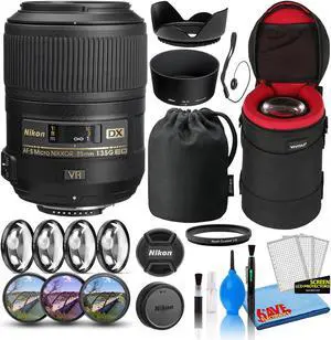Nikon AF-S DX Micro 85mm f/3.5G ED VR Lens (2190) Intl Model Bundle