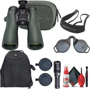Swarovski 12x42 NL Pure Binoculars (Swarovski Green) with Basic Accessory Bundle