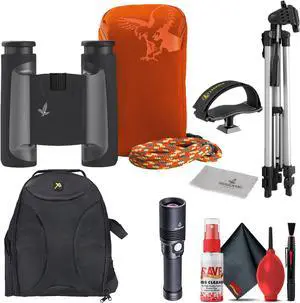Swarovski 8x25 CL Pocket Binoculars Anthracite Mountain Accessory Bundle