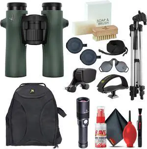 Swarovski 8x32 NL Pure Binoculars (Swarovski Green) with Advanced Accessory Kit