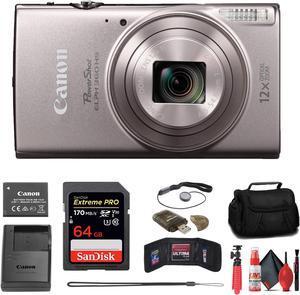 Canon PowerShot ELPH 360 HS Camera + 64GB Card + Case + More