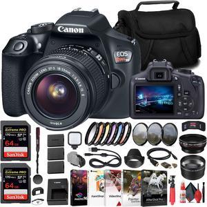 Canon EOS Rebel T6 DSLR Camera W/ 18-55mm Lens + 2 x 64GB Card + Filter + More