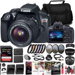 Canon EOS Rebel T6 DSLR Camera W/ 18-55mm Lens + 64GB Card + Filter Kit + More