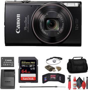 Canon PowerShot ELPH 360 HS Digital Camera + 64GB Card + Case + More