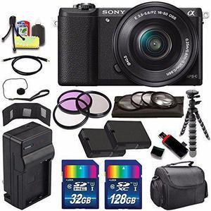 Sony Alpha a5100 Mirrorless Digital Camera with 16-50mm Lens (Black) + Battery + Charger + 160GB Bundle 8 - Internationa